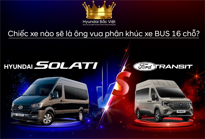 So sánh chi tiết Ford Transit Premium+ 2024 và Hyundai Solati 2024